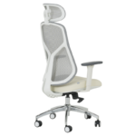 Ергономичен стол Carmen 7901 W еко кожа - сив-шампанско - Image 6
