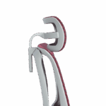 Ергономичен стол ERGOHUMAN IOO ELITE 2 - сива рамка - червен - Image 10