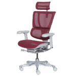 Ергономичен стол ERGOHUMAN IOO ELITE 2 - сива рамка - червен - Image 4