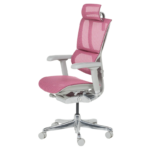 Ергономичен стол ERGOHUMAN IOO ELITE 2 - сива рамка - розов - Image 4