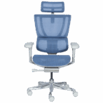 Ергономичен стол ERGOHUMAN IOO ELITE 2 - сива рамка - син - Image 2