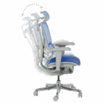 Ергономичен стол ERGOHUMAN IOO ULTRA - сива рамка - син - Image 19