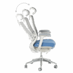 Ергономичен стол GLAND - син-сив - Image 8
