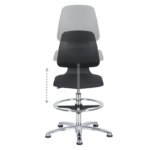 Лабораторен ергономичен стол BIMOS LABSIT 3 - 9121E - черен - Image 11