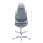 Лабораторен ергономичен стол BIMOS TEXON 3 - 9171R - сив - Image 11