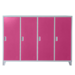 Метален шкаф Carmen CR-1605-4 JZ - Сив / розов