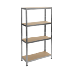 Метален стелаж Carmen CR-1011 - 160х80х40  см, до 100 кг на рафт - цинк - Image 2