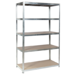 Метален стелаж Carmen CR-1012 - 200х120х60 см, до 250 кг на рафт - цинк - Image 2