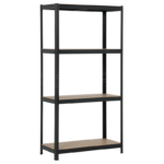 Метален стелаж Carmen CR-1015 - 180х90х40 см, до 175 кг на рафт - черен - Image 2