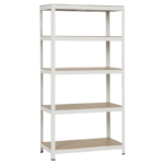 Метален стелаж Carmen CR-1016 - 180х90х45 см, до 250 кг на рафт - бял - Image 2