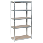 Метален стелаж Carmen CR-1020 - 180х90х45 см, до 275 кг на рафт - цинк - Image 2