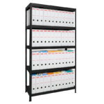 Метален стелаж HARD 180x90x40 см, до 130 кг на рафт  - черен