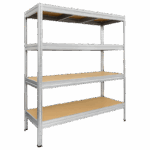Метален стелаж MEGA 177x180x60 см, 500 кг на рафт - цинк - Image 2