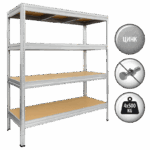 Метален стелаж MEGA 177x200x45 см, до 500 кг на рафт - цинк
