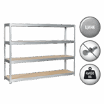 Метален стелаж MEGA 177x240x45 см, до 450 кг на рафт - цинк