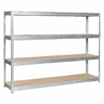 Метален стелаж MEGA 177x240x45 см, до 450 кг на рафт - цинк - Image 3