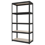 Метален стелаж STAR 180x90x40 см, до 350 кг на рафт - черен - Image 3