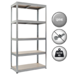 Метален стелаж STAR 180x90x45 см, до 350 на рафт - цинк - Image 2