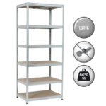 Метален стелаж STAR 213x90x60 см, до 250 кг на рафт - цинк