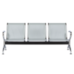 Посетителска пейка с 3 места Carmen CR-1030-3 - сребърна - Image 2