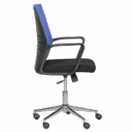 Работен офис стол Carmen 7041-1- черен - син - Image 4