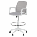 Работен офис стол Carmen 7556 W - светлосив - Image 3