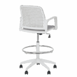 Работен офис стол Carmen 7556 W - светлосив - Image 5