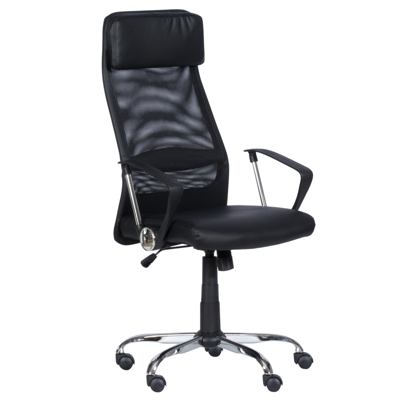 prezidentski-ofis-stol-carmen-6184-m-cheren.png Президентски офис стол Carmen 6184 M - черен - Image 1