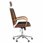 Президентски офис стол Carmen 6401 - орех - черно - Image 4